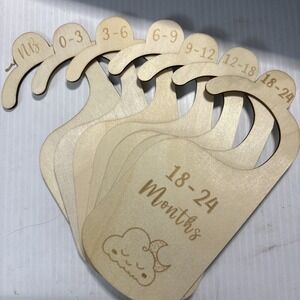 ITDYB Baby Closet Dividers for Clothes Organizer - Set of 8 Wooden Dividers